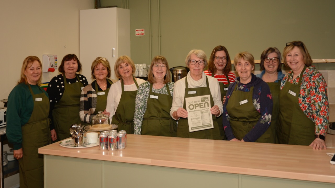 Our new COMMUNITY CAFE is run entirely by volunteers - these are only a third of them!